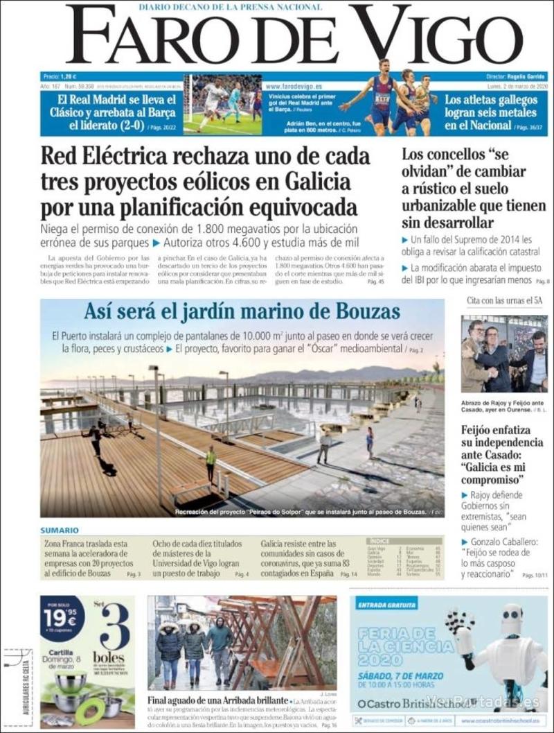 Portada El Diario Vasco 2020-03-02