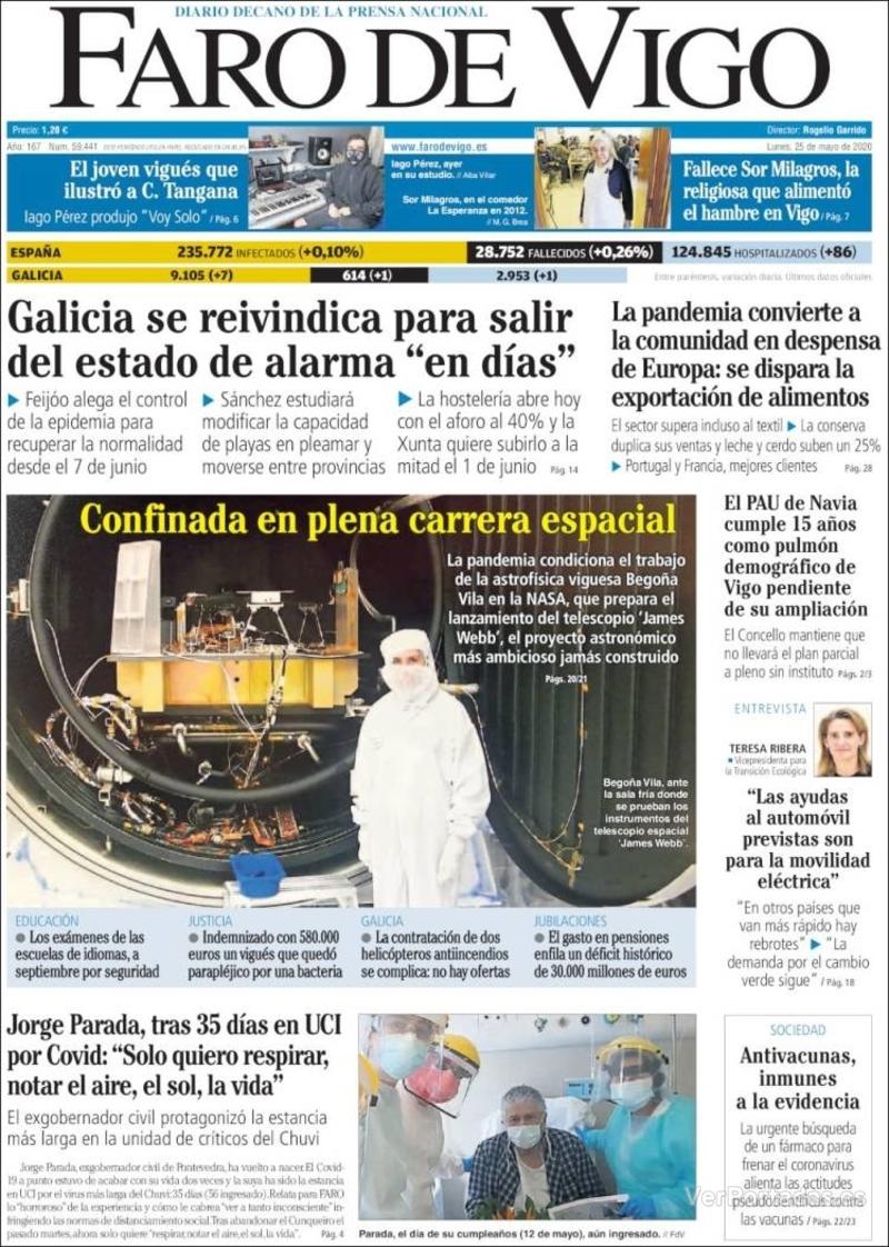 Portada El Diario Vasco 2020-05-25
