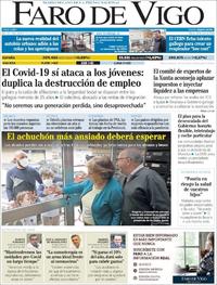Portada Faro de Vigo 2020-04-28