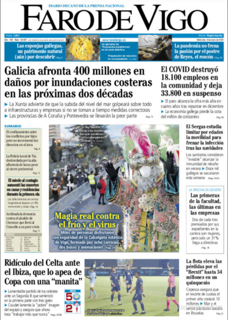 Portada El Diario Vasco 2021-01-06
