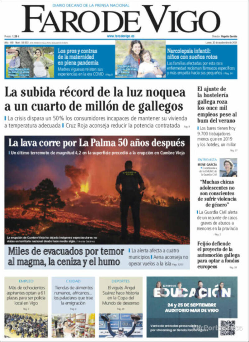 Portada El Diario Vasco 2021-09-20