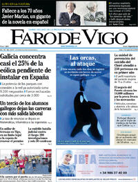 Portada Faro de Vigo 2022-09-12