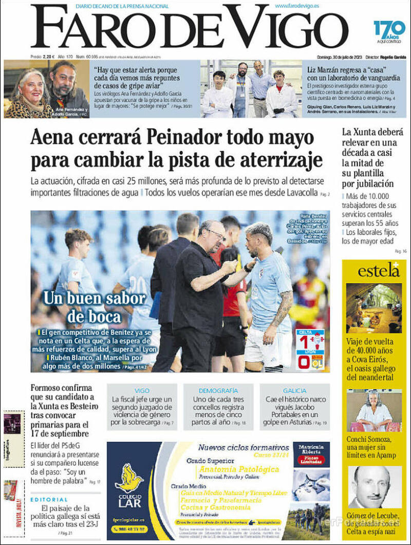 Portada El Diario Vasco 2023-07-30