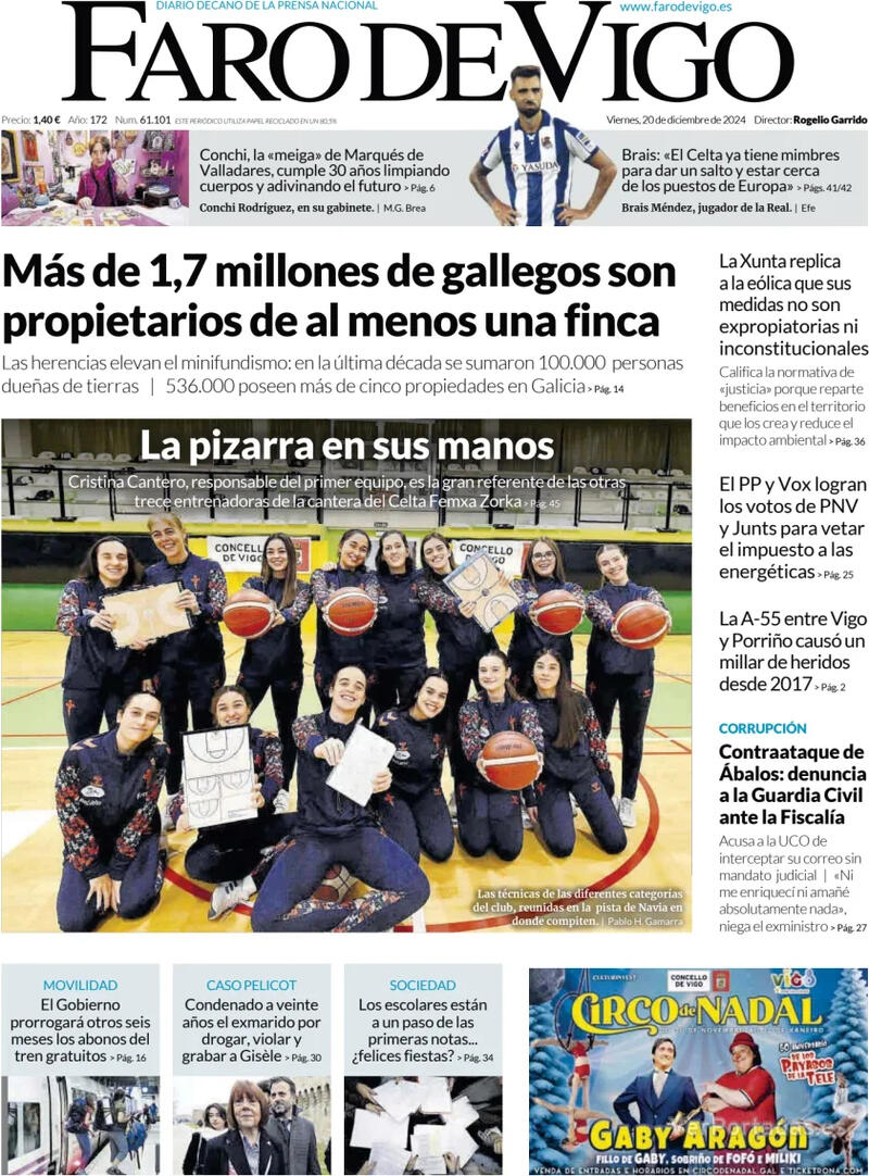 Portada El Diario Vasco 2024-12-20