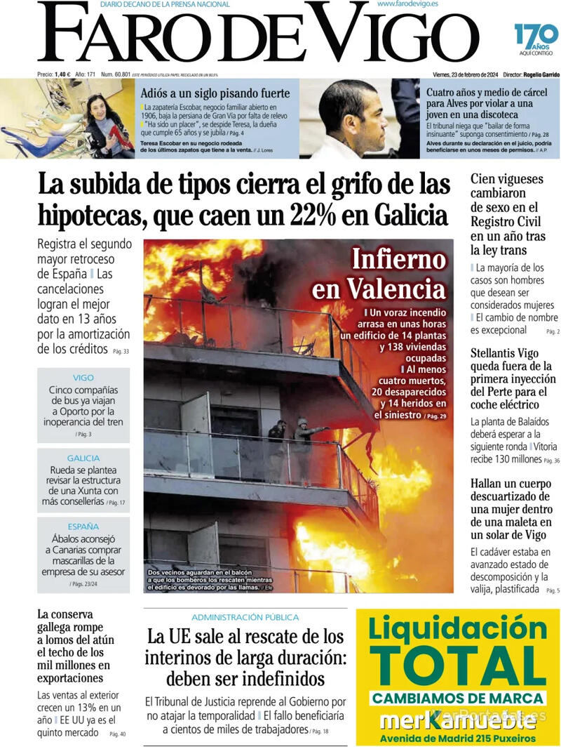 Portada El Diario Vasco 2024-02-23