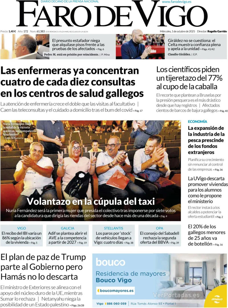 Portada El Diario Vasco 2025-10-01