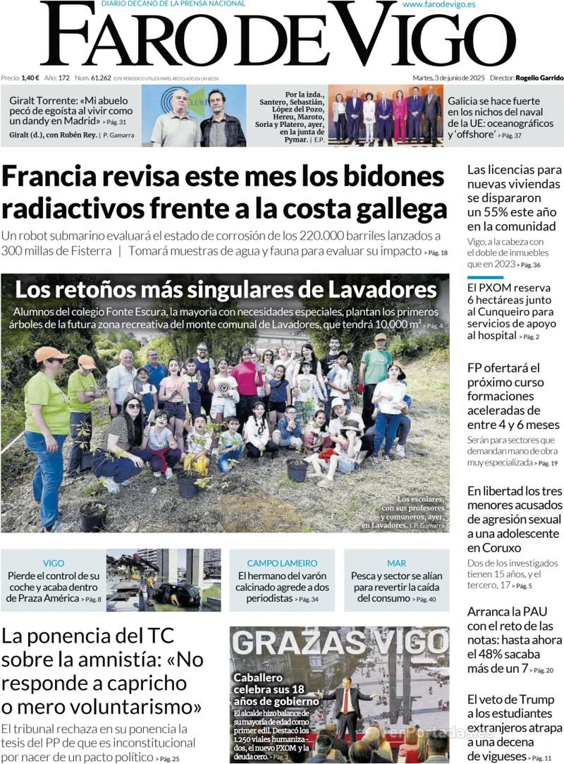 Portada El Diario Vasco 2025-06-03