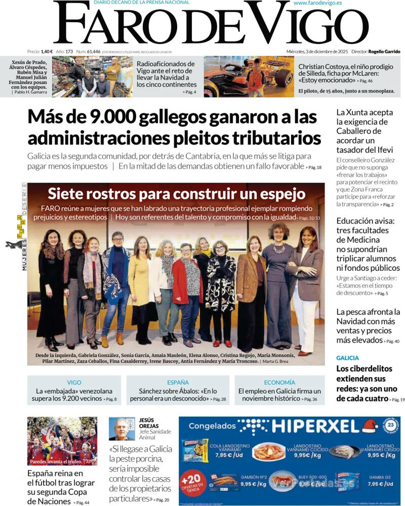 Portada El Diario Vasco 2025-12-03