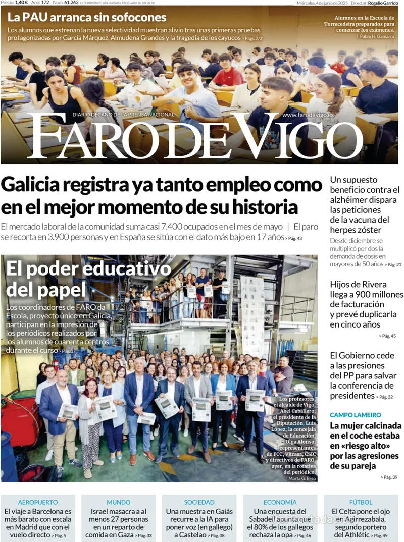 Portada El Diario Vasco 2025-06-04