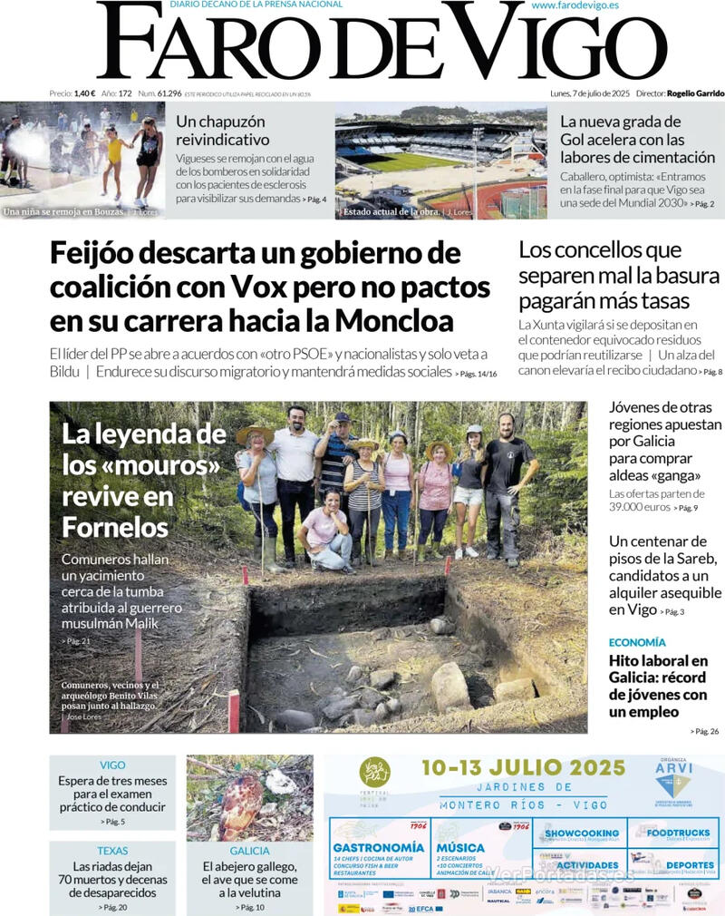 Portada El Diario Vasco 2025-07-07