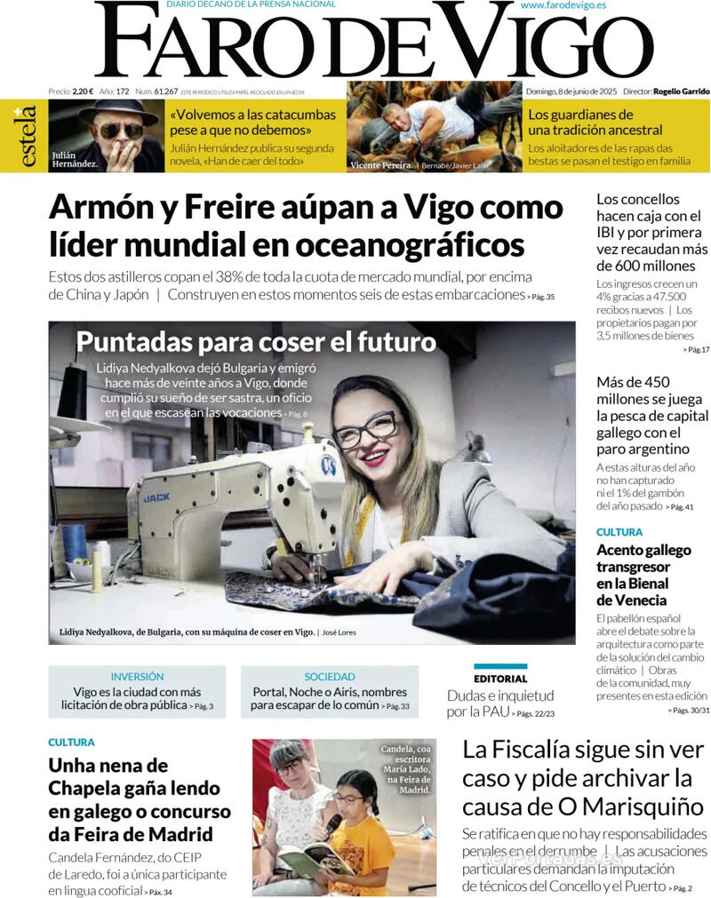 Portada El Diario Vasco 2025-06-08