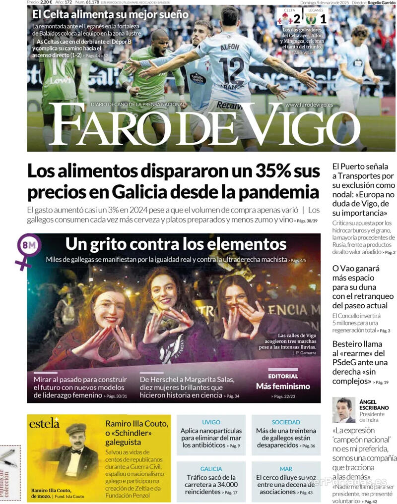 Portada El Diario Vasco 2025-03-09