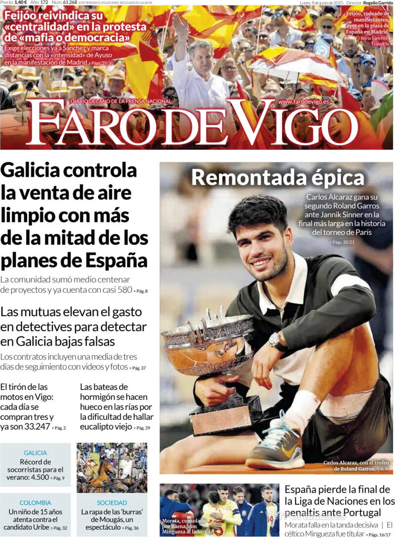 Portada El Diario Vasco 2025-06-09