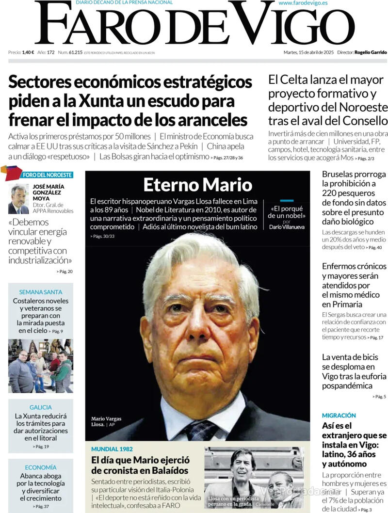 Portada El Diario Vasco 2025-04-15