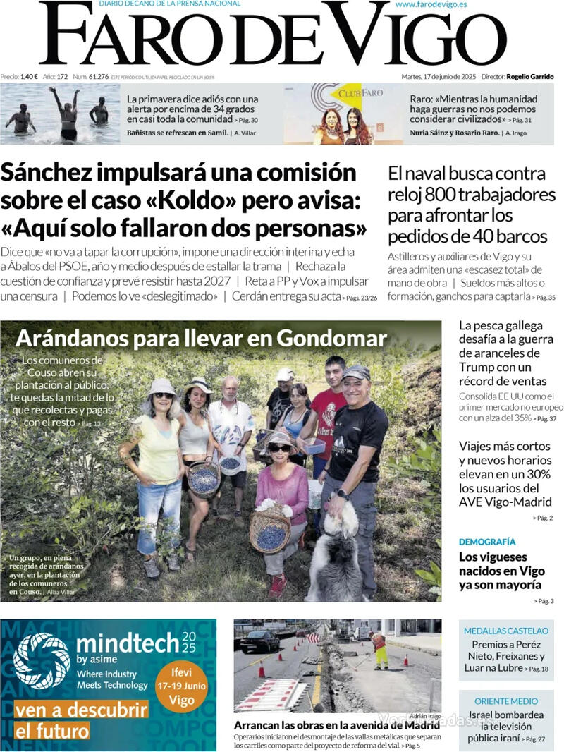 Portada El Diario Vasco 2025-06-17