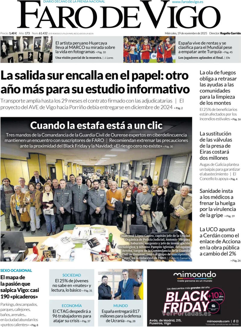 Portada El Diario Vasco 2025-11-19