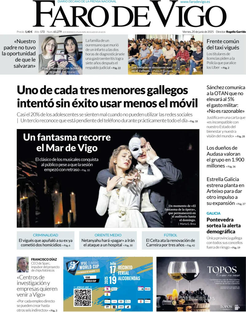 Portada El Diario Vasco 2025-06-20
