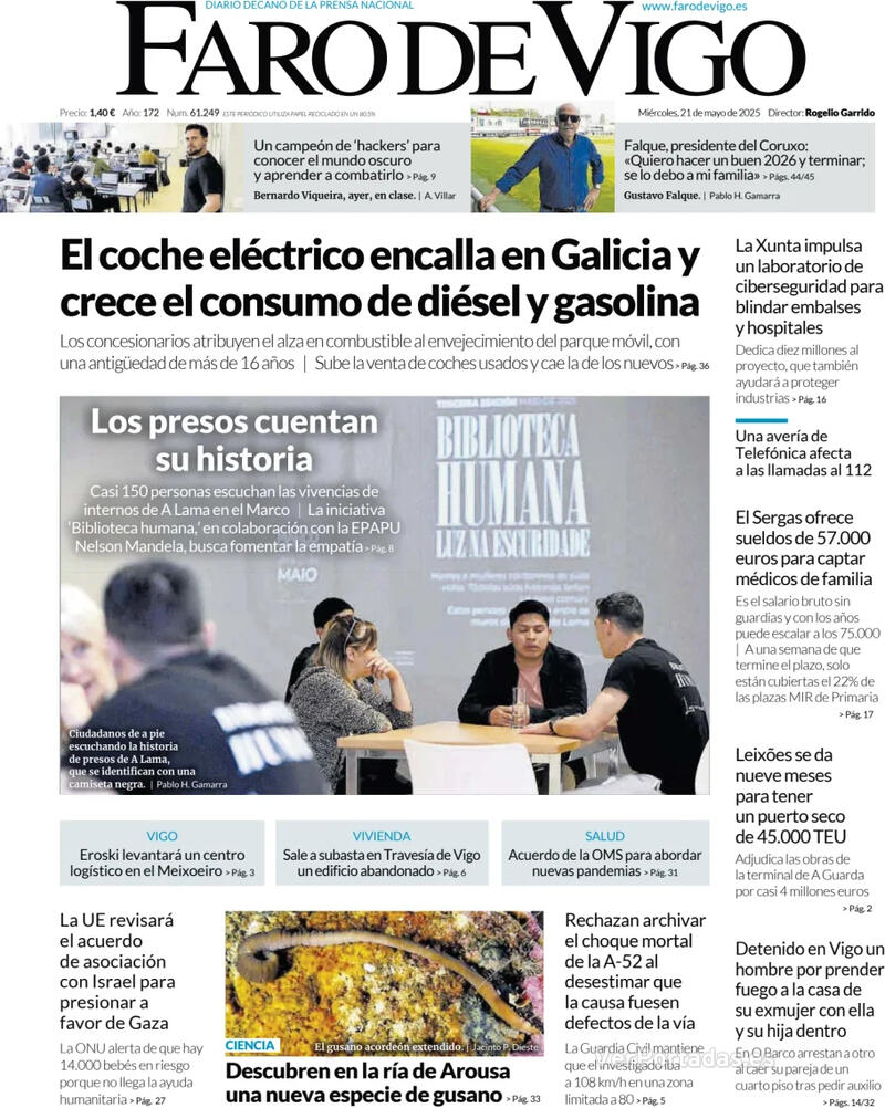 Portada El Diario Vasco 2025-05-21