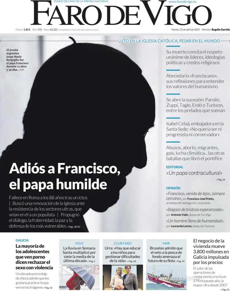 Portada El Diario Vasco 2025-04-22