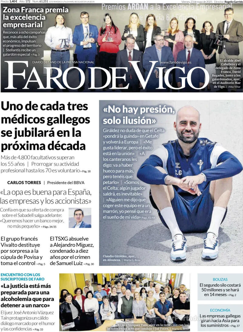 Portada El Diario Vasco 2025-05-23