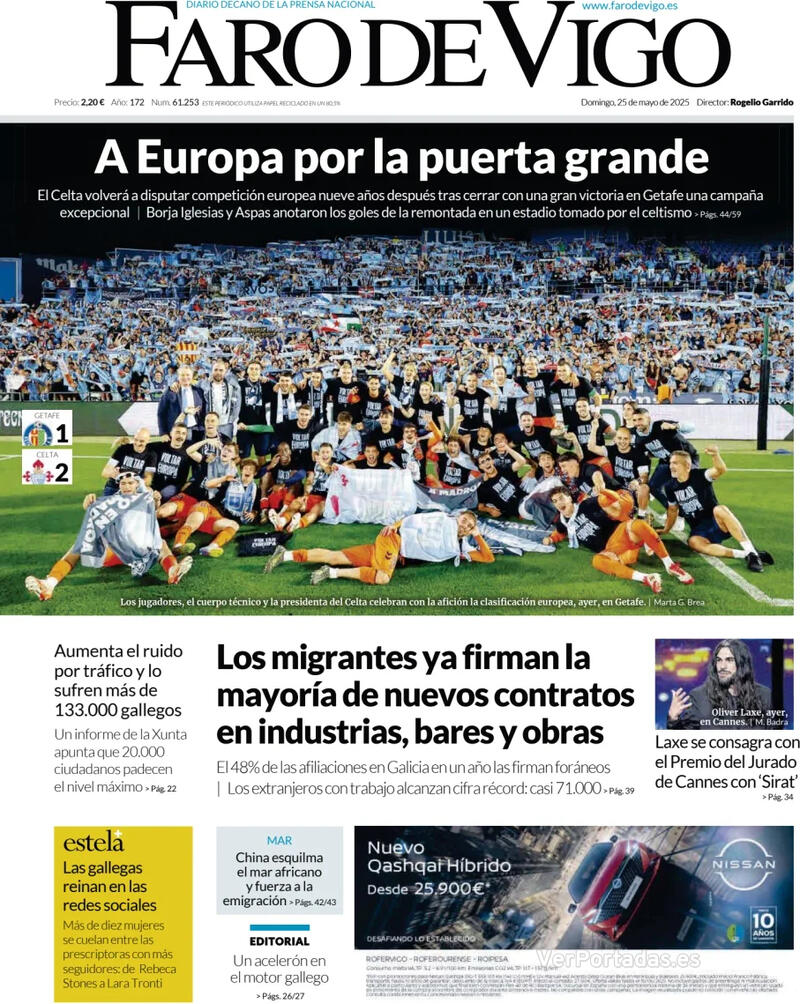 Portada El Diario Vasco 2025-05-25