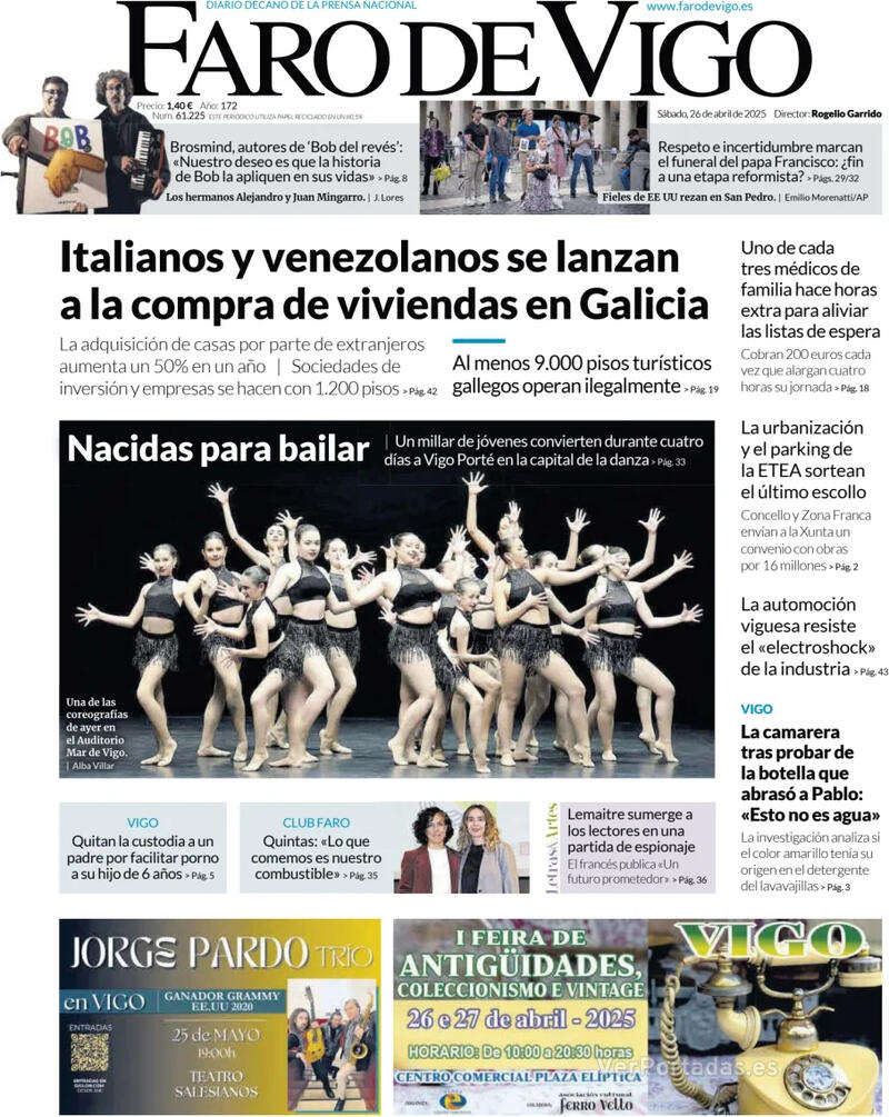 Portada El Diario Vasco 2025-04-26