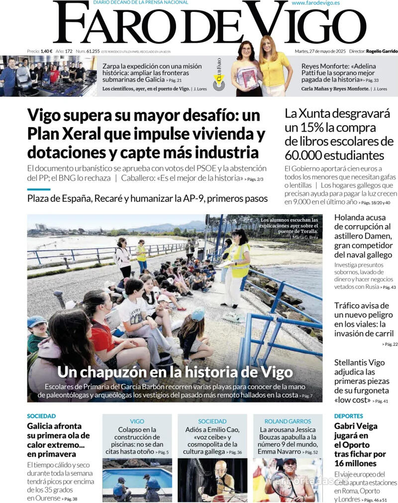 Portada El Diario Vasco 2025-05-27