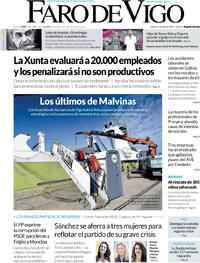Portada periódico Faro de Vigo