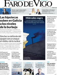 Portada periódico Faro de Vigo