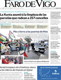 Portada Faro de Vigo 2025-09-10