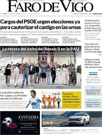 Portada periódico Faro de Vigo