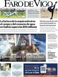 Portada Faro de Vigo 2025-09-16