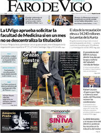Portada Faro de Vigo 2025-10-18