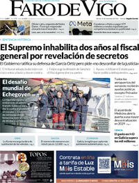 Portada Faro de Vigo 2025-11-21