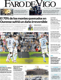 Portada Faro de Vigo 2025-08-28