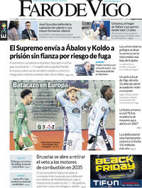 Portada Faro de Vigo 2025-11-28