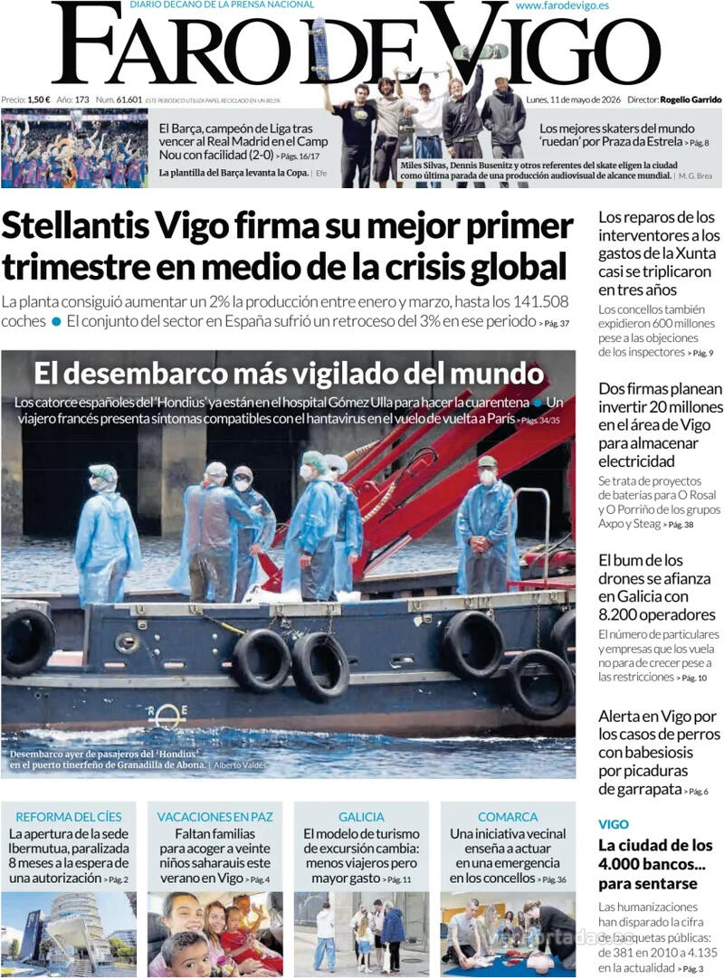 Portada El Diario Vasco 2026-05-11