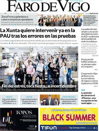 Portada periódico Faro de Vigo