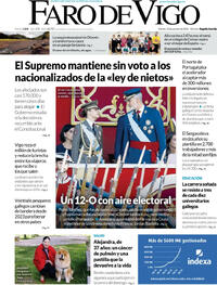 Portada periódico Faro de Vigo