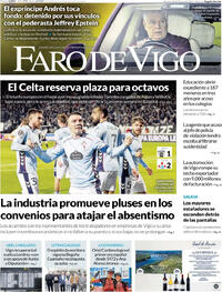 Portada Faro de Vigo 2026-02-20