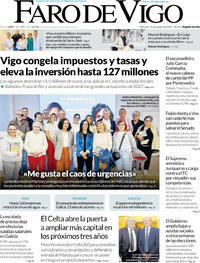 Portada periódico Faro de Vigo