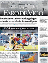 Portada periódico Faro de Vigo