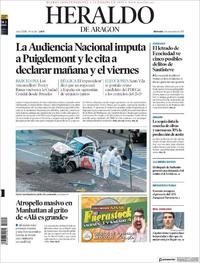 Portada Heraldo de Aragón 2017-11-01