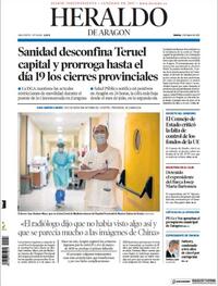 Portada Heraldo de Aragón 2021-03-02