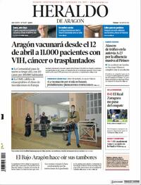 Portada Heraldo de Aragón 2021-04-02