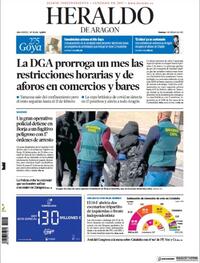 Portada Heraldo de Aragón 2021-02-05