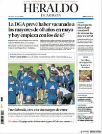 Portada Heraldo de Aragón 2021-04-05