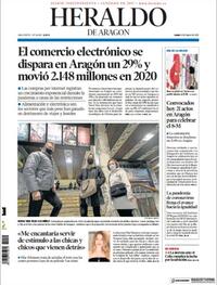 Portada Heraldo de Aragón 2021-03-08