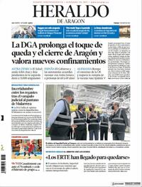 Portada Heraldo de Aragón 2021-04-09