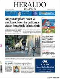 Portada Heraldo de Aragón 2021-05-09